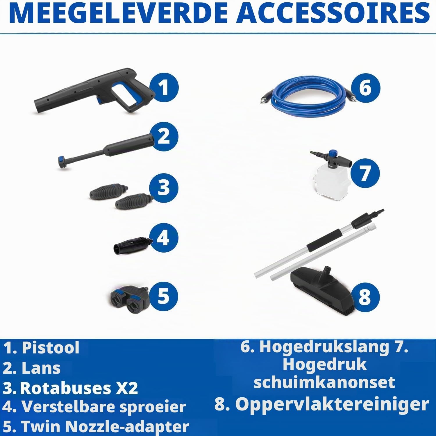 Hogedrukreiniger e-4 TWIN FLOW D 150 bar Blauw/Zwart - 59% Korting