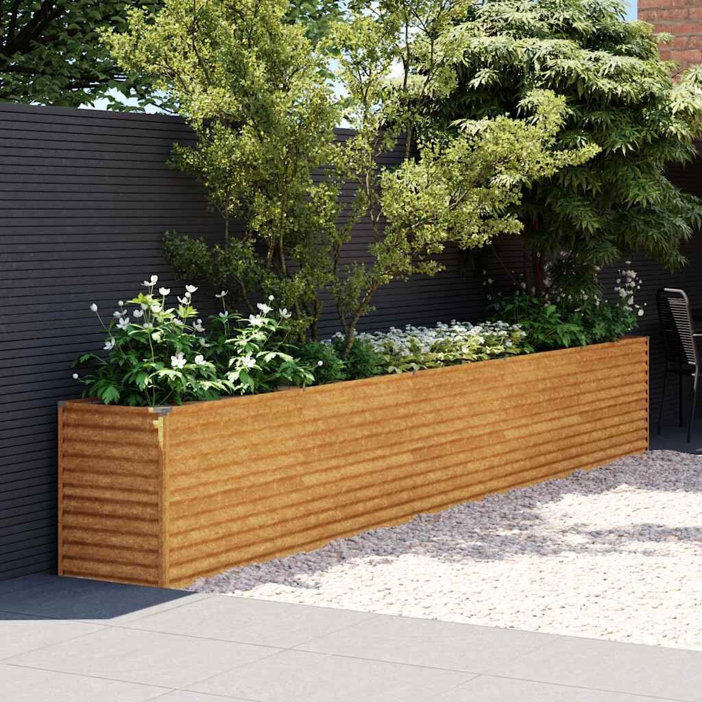 Verhoogde Cortenstaal Plantenbak 482x50x69 cm - 34% Korting