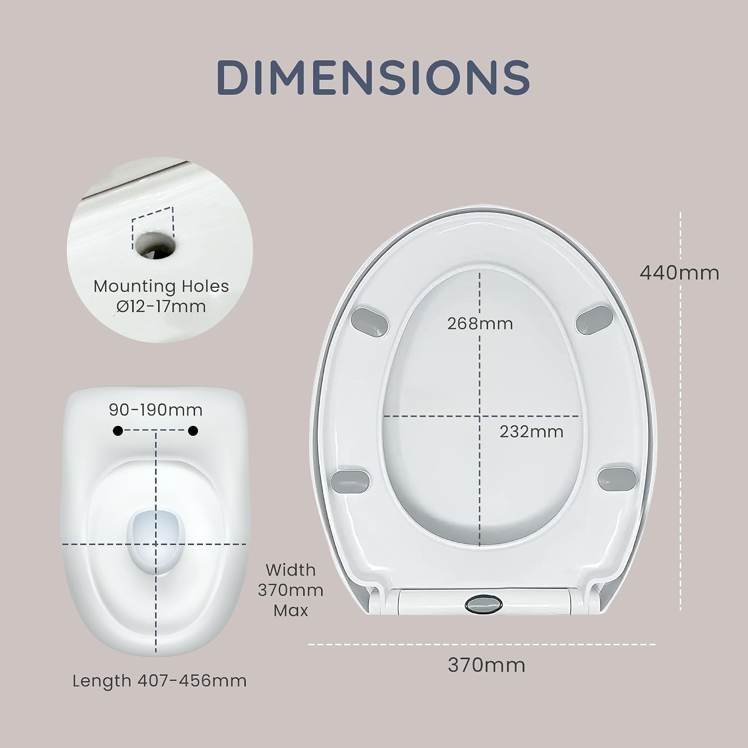 Witte Softclose WC-bril met snelsluiting - Universele Pasvorm - 31% Korting
