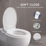 Witte Softclose WC-bril met snelsluiting - Universele Pasvorm - 31% Korting