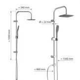 Douchesysteem 2-in-1 Chroom - 33% Korting