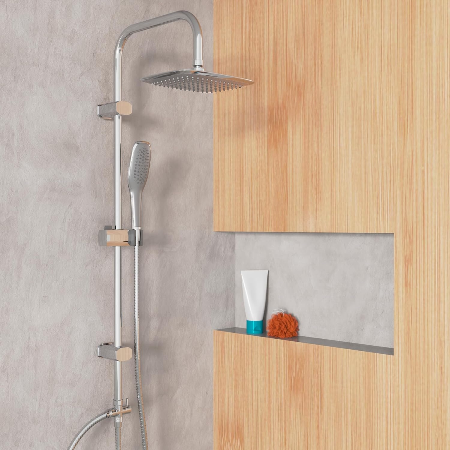 Douchesysteem 2-in-1 Chroom - 33% Korting