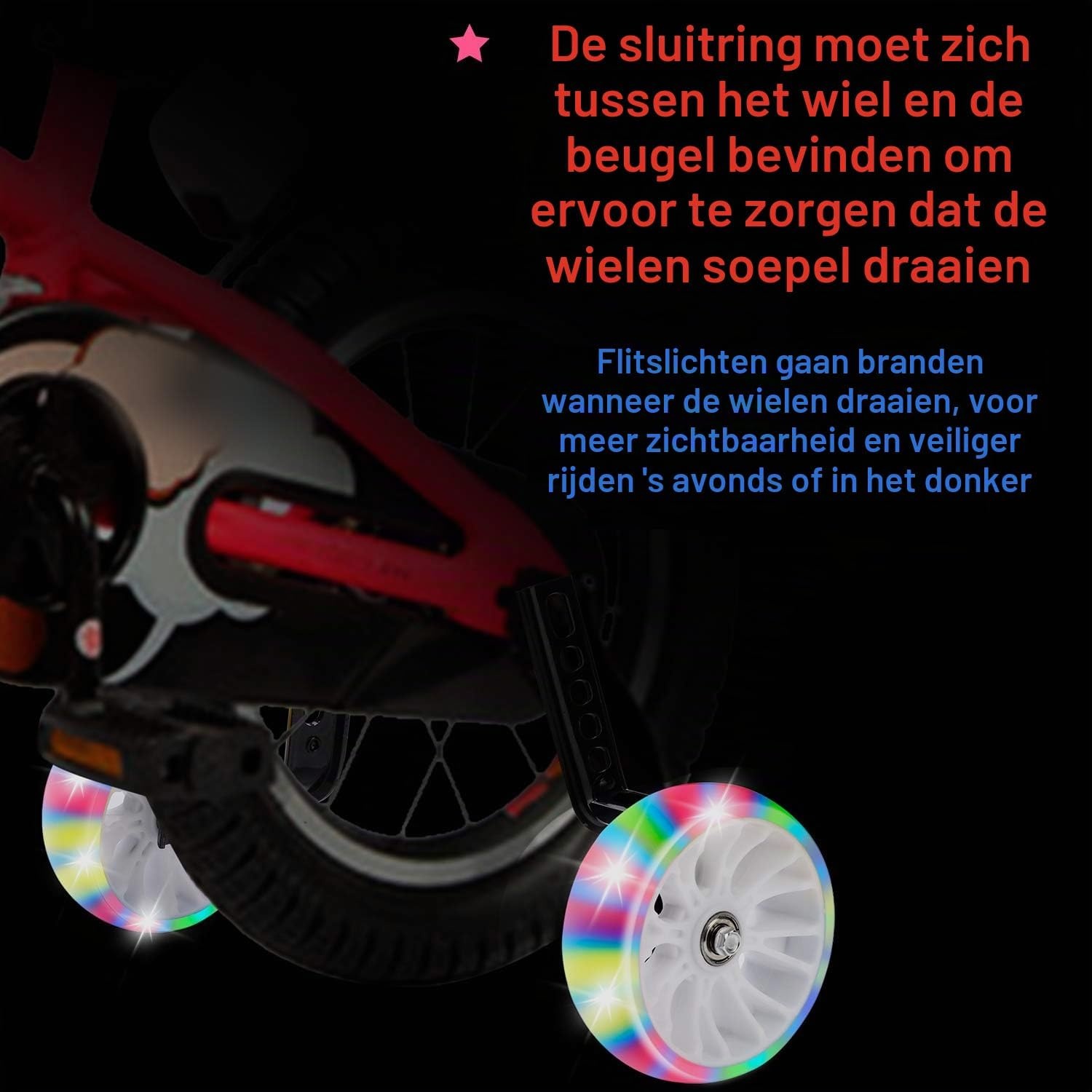 Zwarte Oefenwielen Kinderfiets 12-20 inch | 37% Korting | Zwaar Belastbaar, Extra Breed