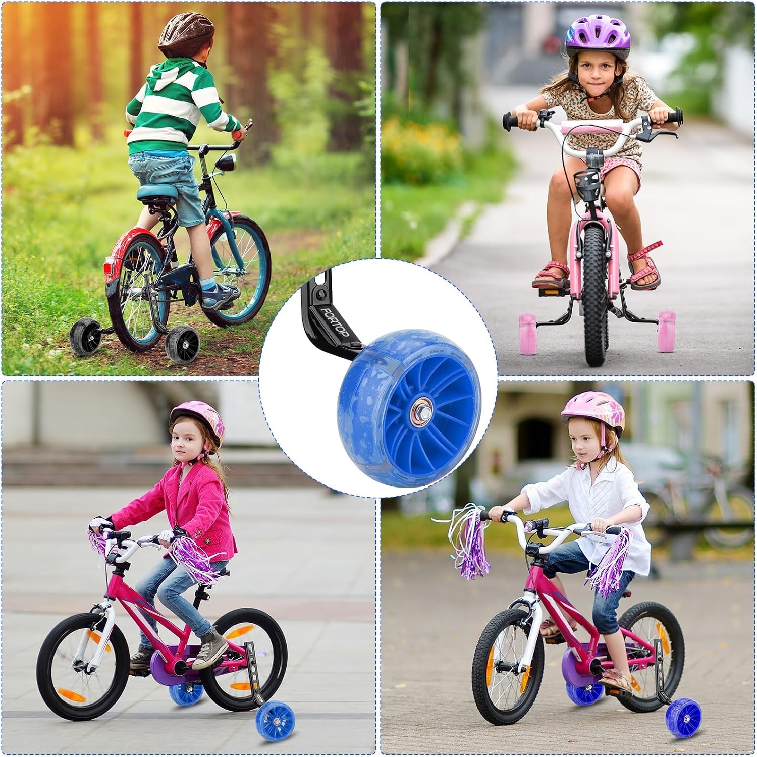 Zwarte Oefenwielen Kinderfiets 12-20 inch | 37% Korting | Zwaar Belastbaar, Extra Breed