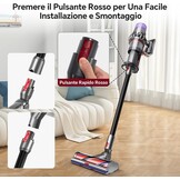 Telescopische Verlengbuis voor Dyson V7-V15 met 2-in-1 Borstel - Zwart (32% Korting!)