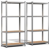 Set van 2 Stellingkasten 700kg | 80x40x160cm | 4 MDF Planken | 33% Korting