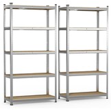 Set van 2 Stellingkasten 700kg | 80x40x160cm | 4 MDF Planken | 33% Korting