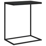 vidaXL C-vormige bijzettafel, bewerkt hout/ijzer, zwart, 55x35x66 cm - 33% korting