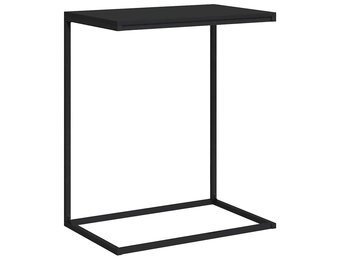 vidaXL C-vormige bijzettafel, bewerkt hout/ijzer, zwart, 55x35x66 cm - 33% korting