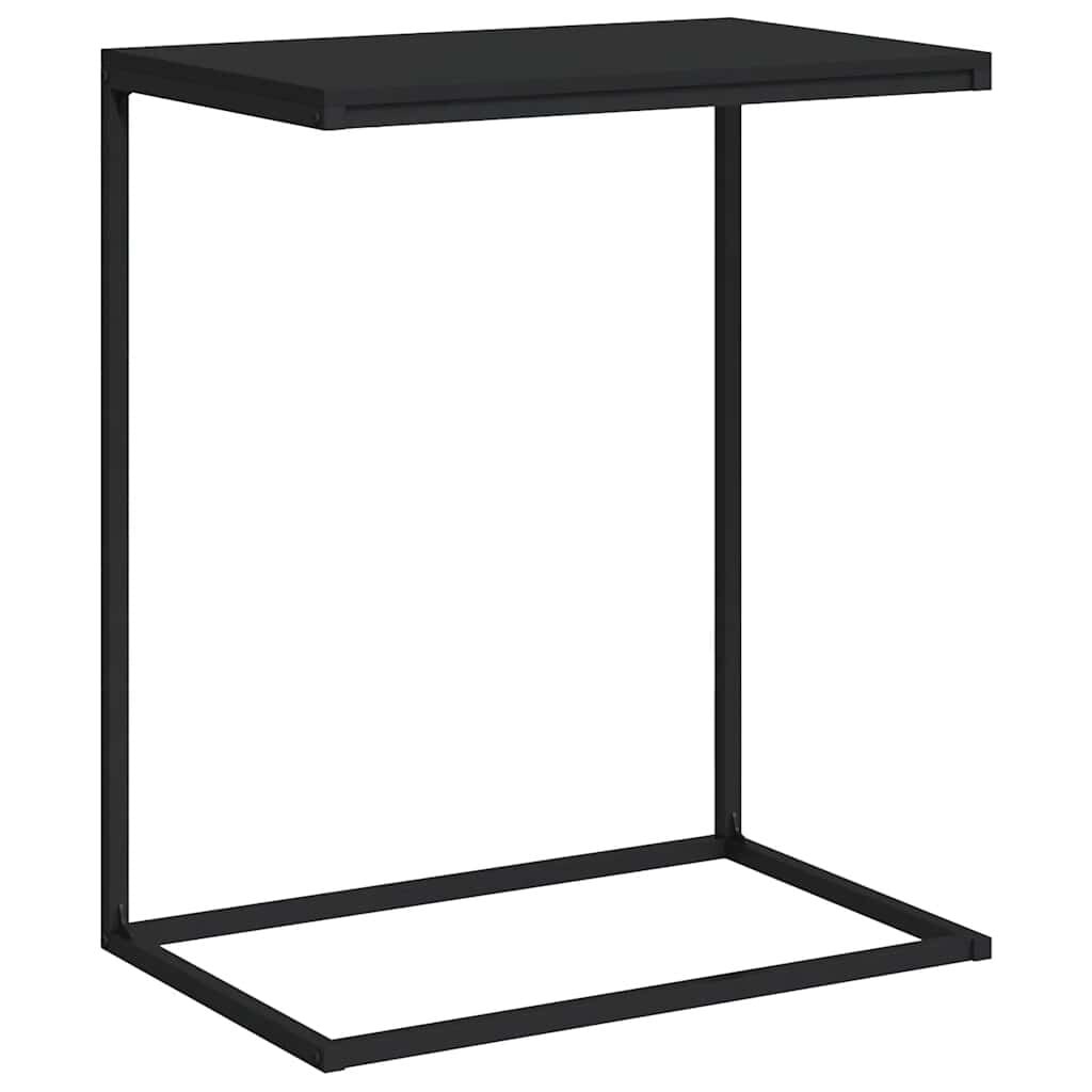 vidaXL C-vormige bijzettafel, bewerkt hout/ijzer, zwart, 55x35x66 cm - 33% korting