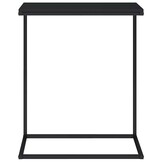 vidaXL C-vormige bijzettafel, bewerkt hout/ijzer, zwart, 55x35x66 cm - 33% korting