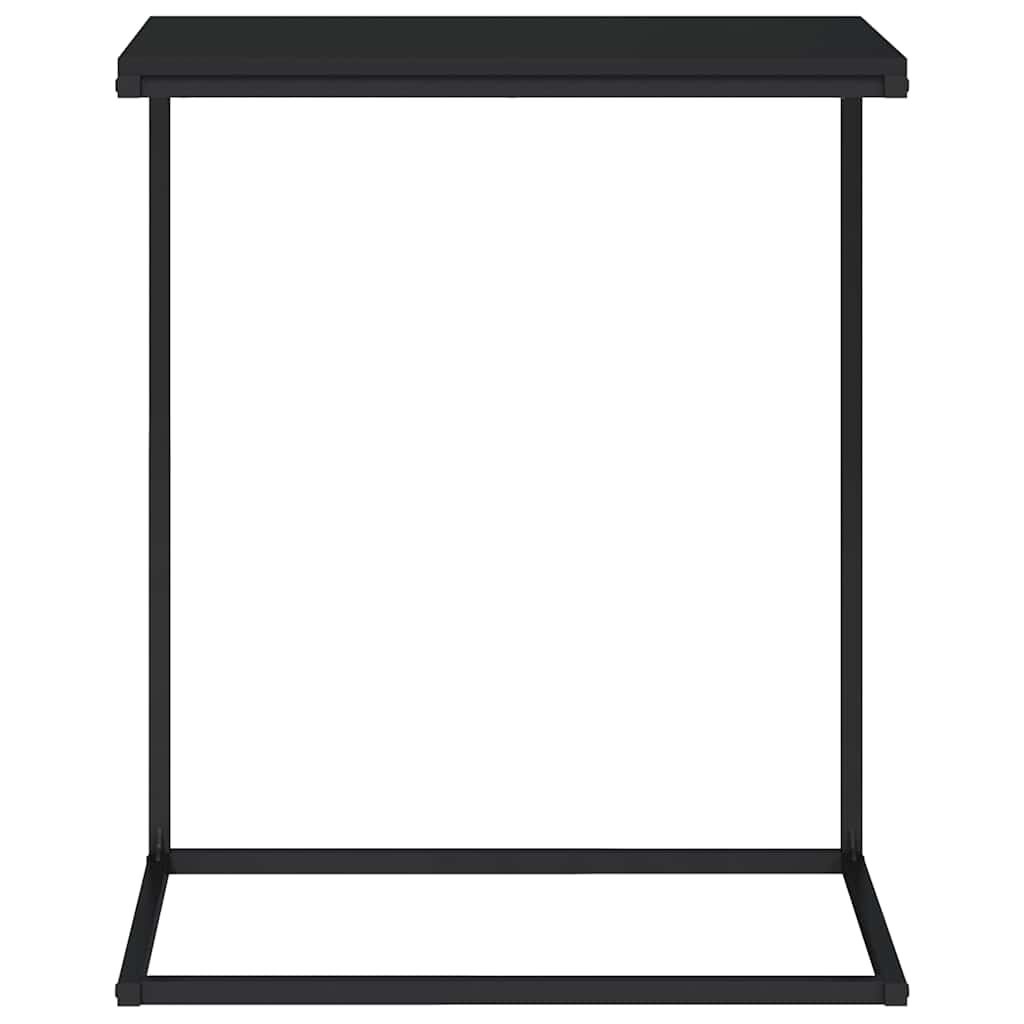 vidaXL C-vormige bijzettafel, bewerkt hout/ijzer, zwart, 55x35x66 cm - 33% korting
