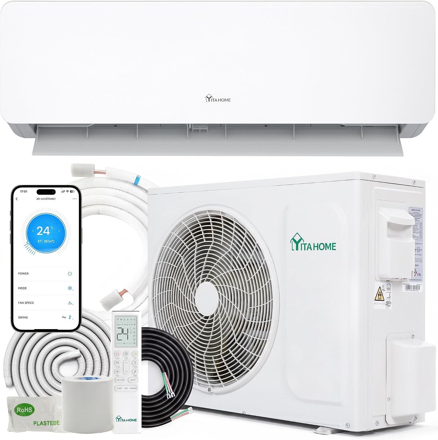 Split Airco 12000 BTU Wit A++ Koelen A+ Verwarmen - 35% Korting