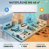 Split Airco 12000 BTU Wit A++ Koelen A+ Verwarmen - 35% Korting