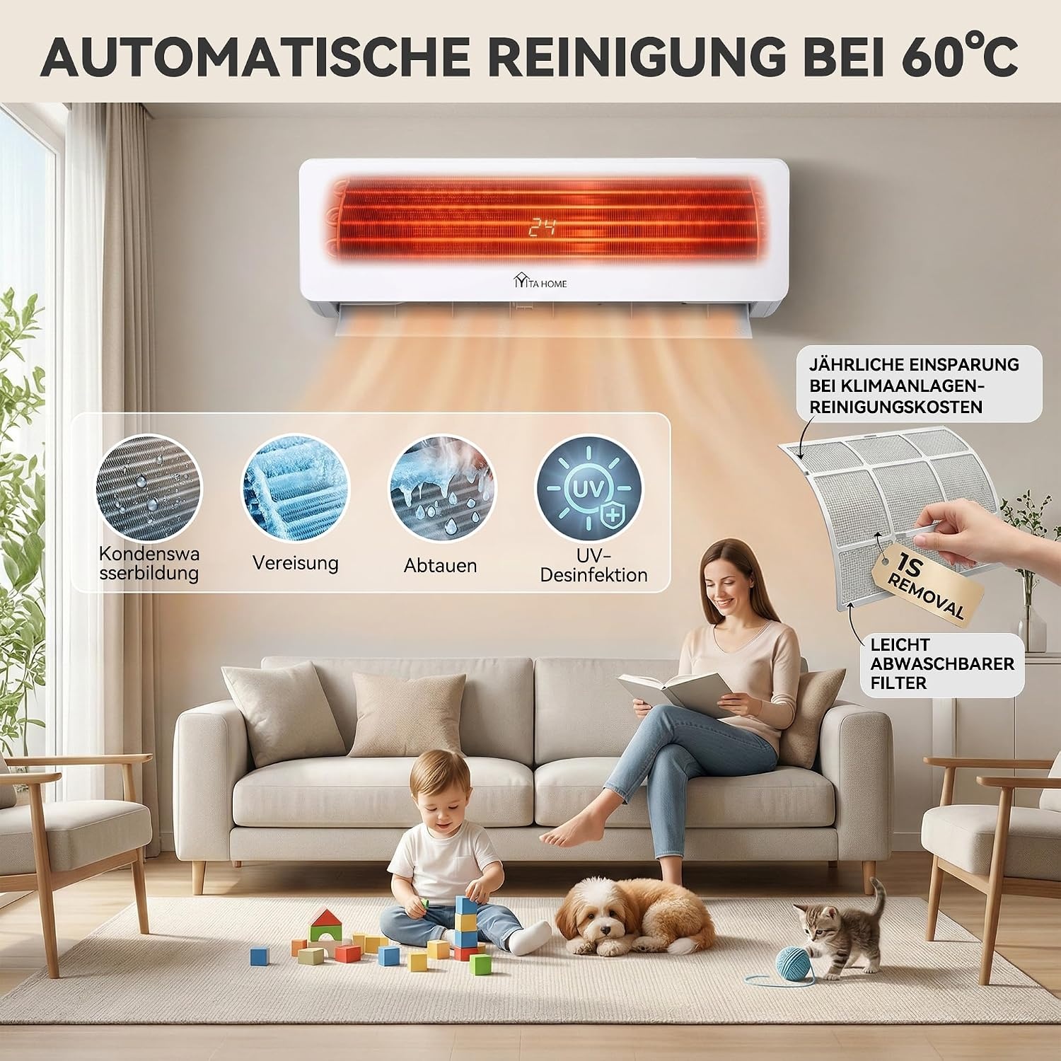 Split Airco 12000 BTU Wit A++ Koelen A+ Verwarmen - 35% Korting