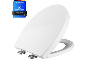 O-vormige Toiletbril Softclose & Snelsluiting - Wit - 32% Korting