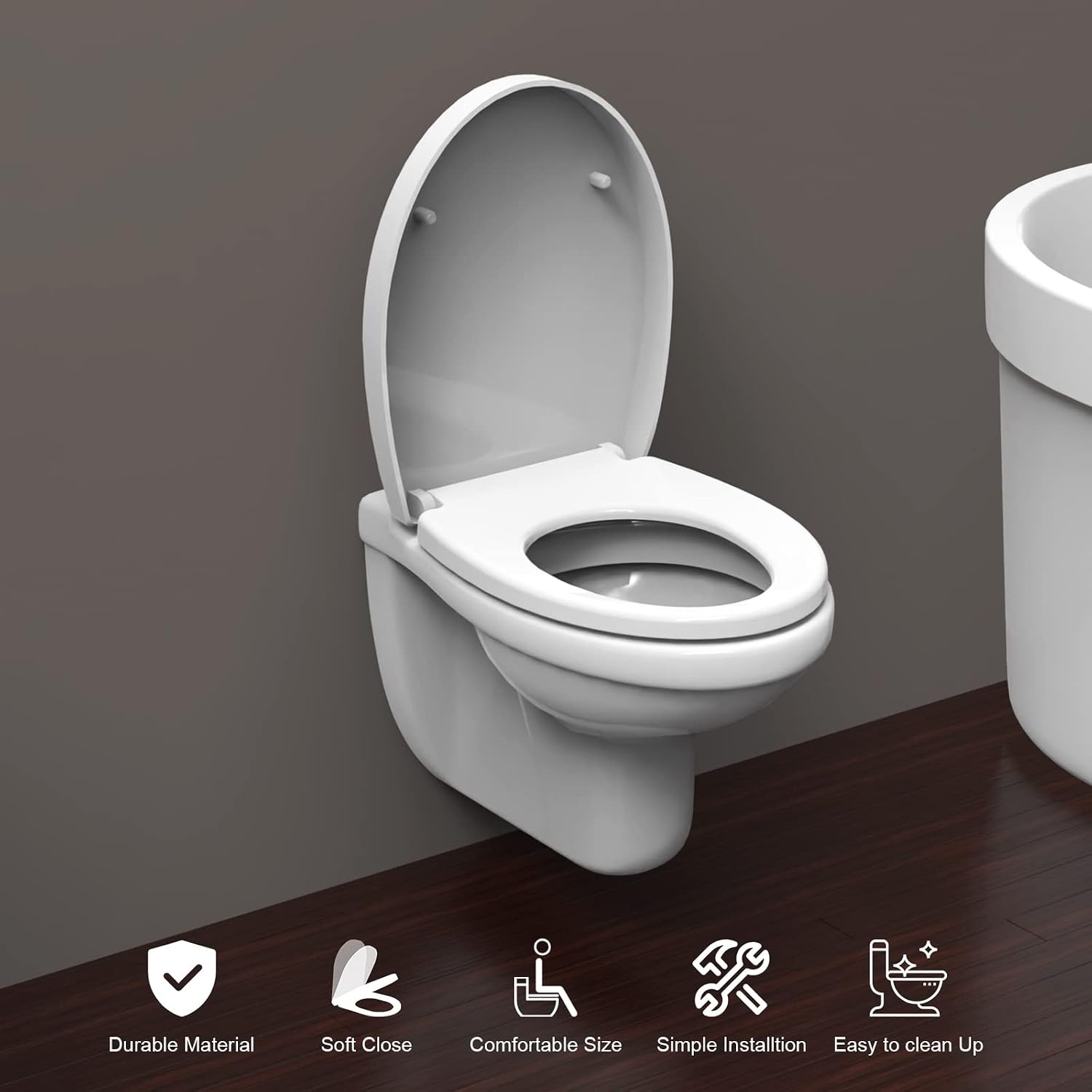 O-vormige Toiletbril Softclose & Snelsluiting - Wit - 32% Korting