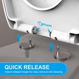 O-vormige Toiletbril Softclose & Snelsluiting - Wit - 32% Korting