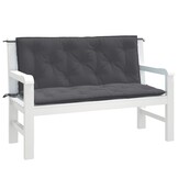 Tuinbankkussens 2 stuks 120x50x7 cm Antraciet - 33% Korting