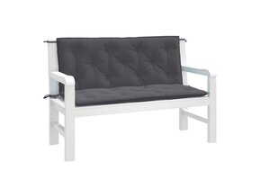 Tuinbankkussens 2 stuks 120x50x7 cm Antraciet - 33% Korting