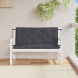 Tuinbankkussens 2 stuks 120x50x7 cm Antraciet - 33% Korting