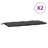 Tuinbankkussens 2 stuks 120x50x7 cm Antraciet - 33% Korting