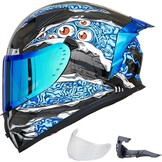 Motor Integraalhelm ILM Z501 Manta Blue XL - 35% Korting