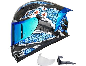 Motor Integraalhelm ILM Z501 Manta Blue XL - 35% Korting