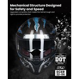 Motor Integraalhelm ILM Z501 Manta Blue XL - 35% Korting