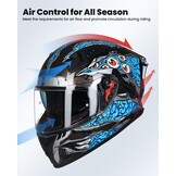 Motor Integraalhelm ILM Z501 Manta Blue XL - 35% Korting