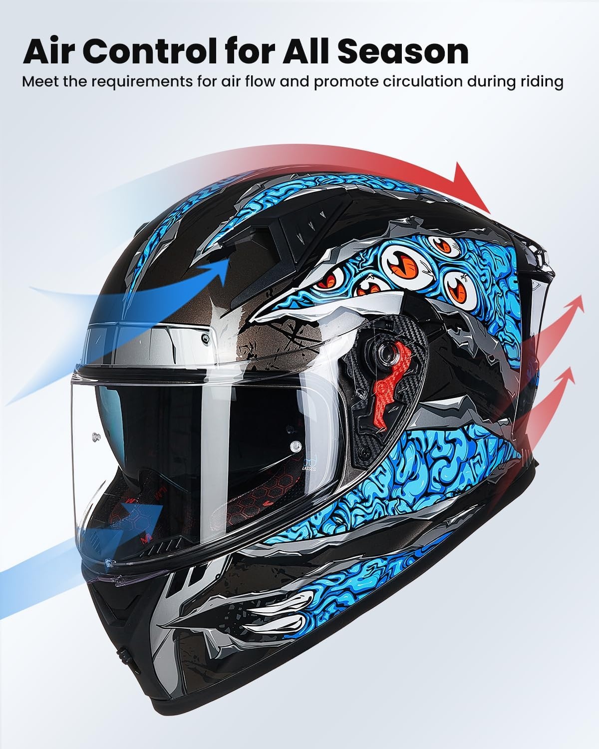 Motor Integraalhelm ILM Z501 Manta Blue XL - 35% Korting