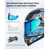 Motor Integraalhelm ILM Z501 Manta Blue XL - 35% Korting