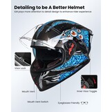 Motor Integraalhelm ILM Z501 Manta Blue XL - 35% Korting