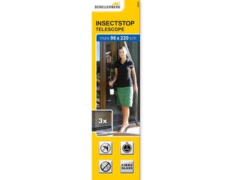 Schellenberg Insectenhor Telescopisch Lamellen 95x220cm Antraciet - 32% Korting