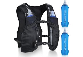 Hardloopvest met Drinkfles - Zwart - 32% Korting
