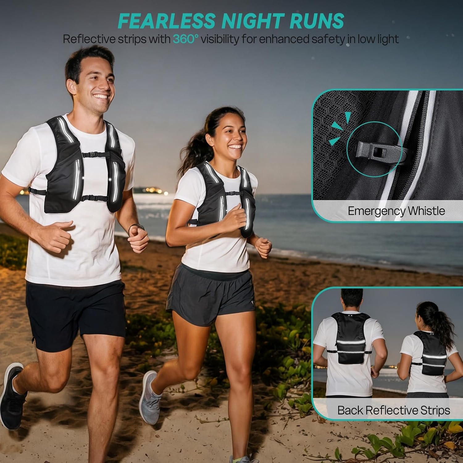 Hardloopvest met Drinkfles - Zwart - 32% Korting