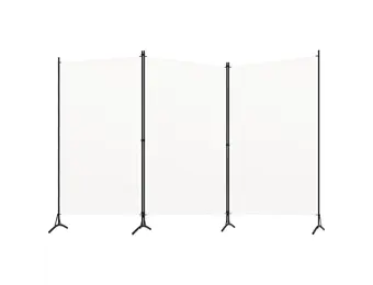 Wit Kamerscherm met 3 Panelen - 260x180 cm - 52% Korting
