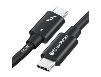 Thunderbolt 4 Kabel 0,8m - 40Gbps, 8K & 240W Opladen - 32% Korting!