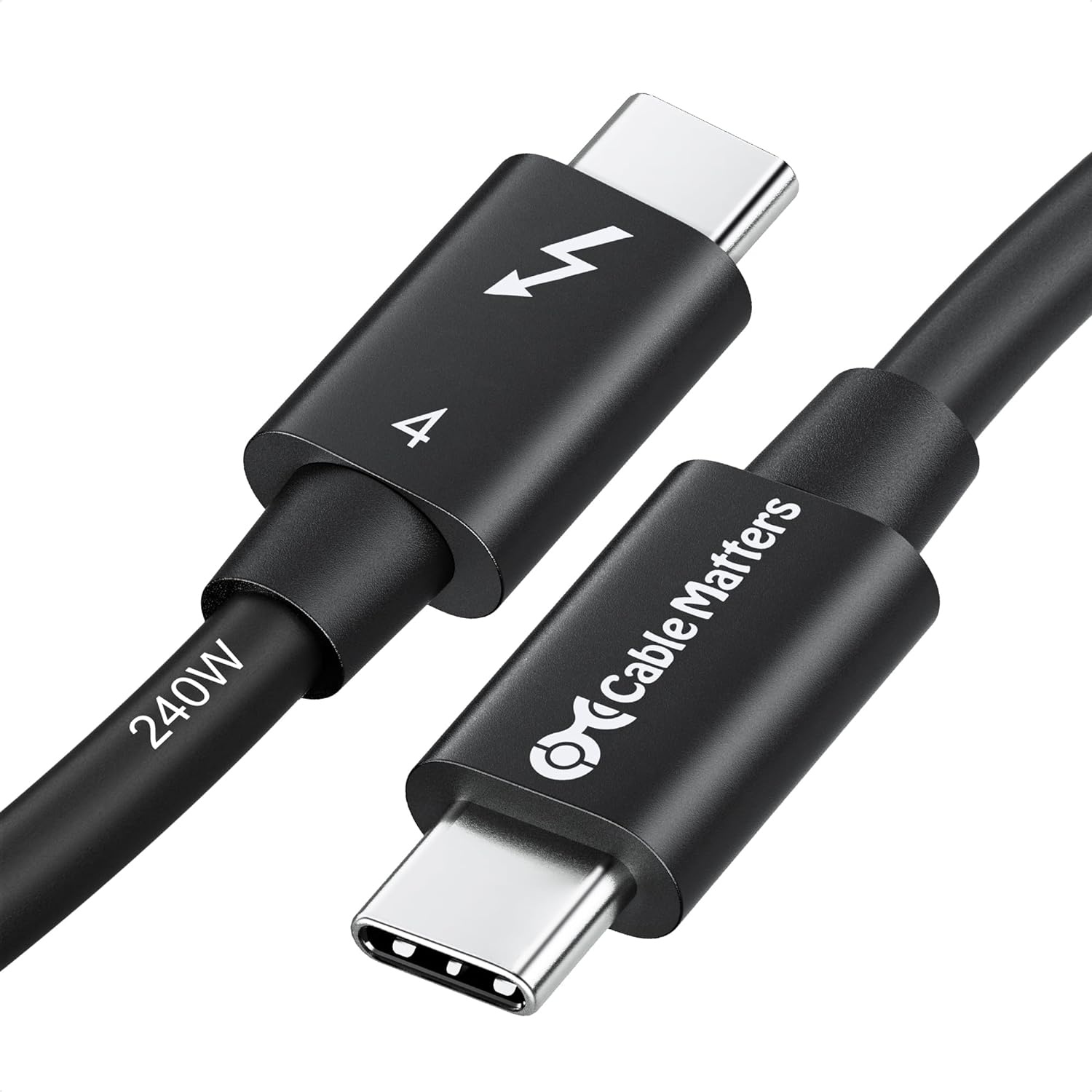 Thunderbolt 4 Kabel 0,8m - 40Gbps, 8K & 240W Opladen - 32% Korting!