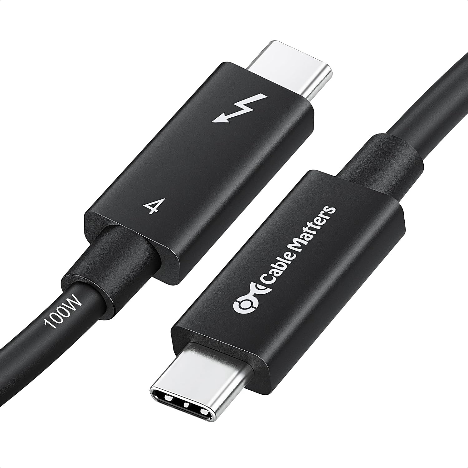 Thunderbolt 4 Kabel 0,8m - 40Gbps, 8K & 240W Opladen - 32% Korting!