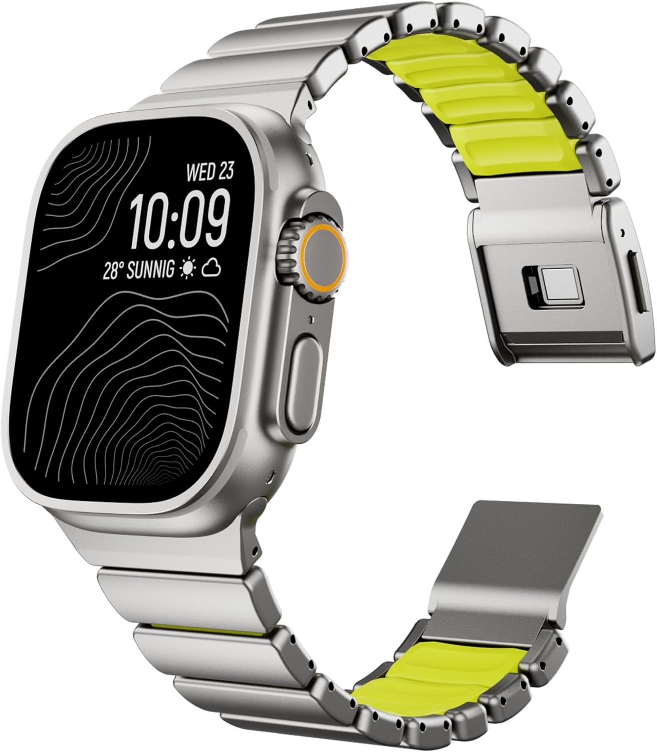 Titan Groen Apple Watch Band (42-49mm) met Magneetsluiting - 52% Korting