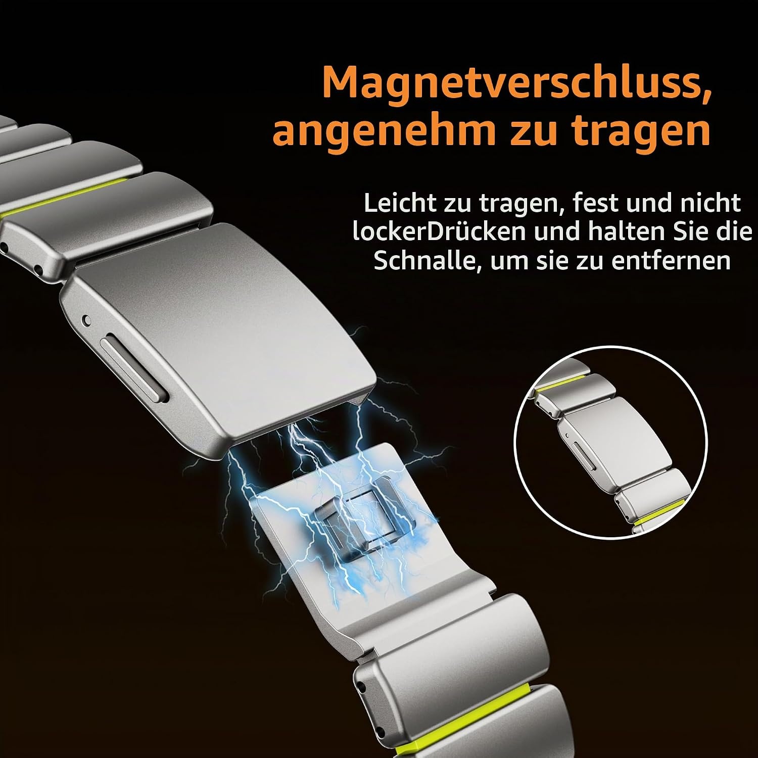 Titan Groen Apple Watch Band (42-49mm) met Magneetsluiting - 52% Korting