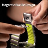 Titan Groen Apple Watch Band (42-49mm) met Magneetsluiting - 52% Korting