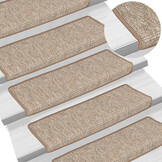vidaXL Trapmatten 15 st 65x21x4 cm lichtbruin met rechthoekige rand