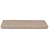 vidaXL Trapmatten 15 st 65x21x4 cm lichtbruin met rechthoekige rand