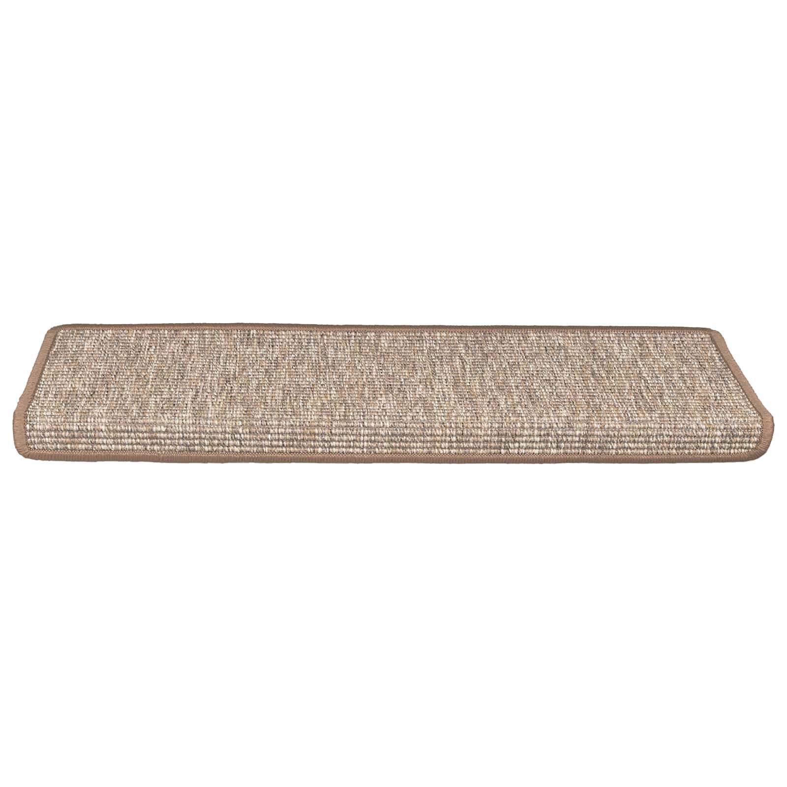 vidaXL Trapmatten 15 st 65x21x4 cm lichtbruin met rechthoekige rand