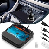 CD-speler voor auto met USB/AUX-aansluiting, externe universele cd-speler voor auto's, vrachtwagens, extra USB-verlengkabel, externe cd-drive voor laptop, pc, tv, compatibel met Android-autoradio