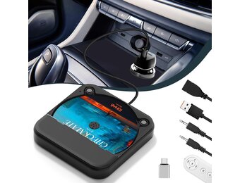 CD-speler voor auto met USB/AUX-aansluiting, externe universele cd-speler voor auto's, vrachtwagens, extra USB-verlengkabel, externe cd-drive voor laptop, pc, tv, compatibel met Android-autoradio