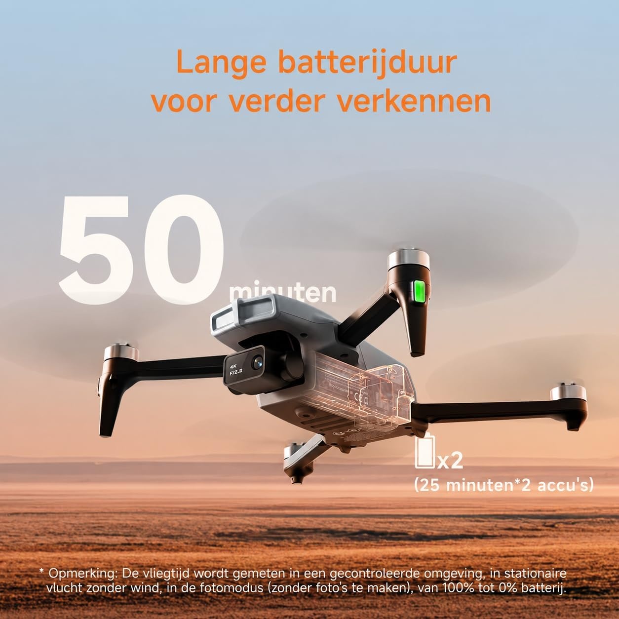 Ameta S20 GPS Drone met Camera 4K voor Kinderen en Volwassenen