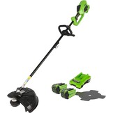 Greenworks 40V Accu Bosmaaier en Grastrimmer - 40 cm - Inclusief 2 Accu's en Lader - Groen